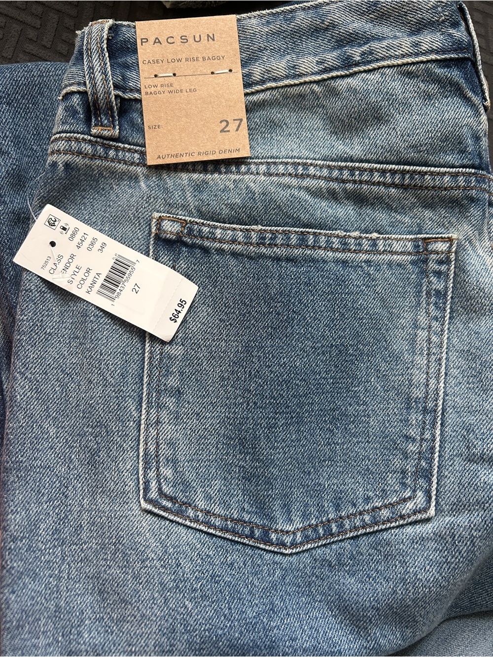 PacSun Light Blue Casey Low Rise Baggy Wide Leg Jeans
